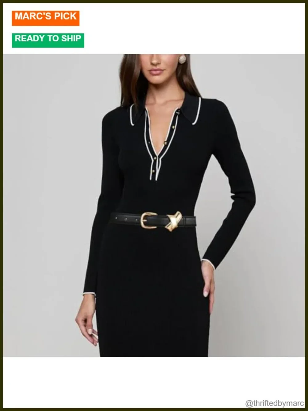 Women Faux Leather Belt with Gold Buckle & Knot Accent Minimalist